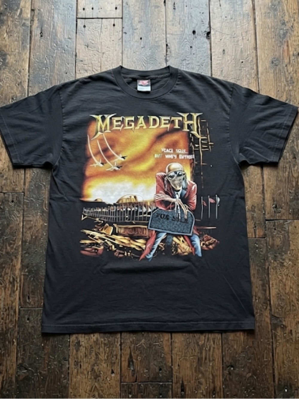 Megadeth Tour Shirt Black Graphic Size Large